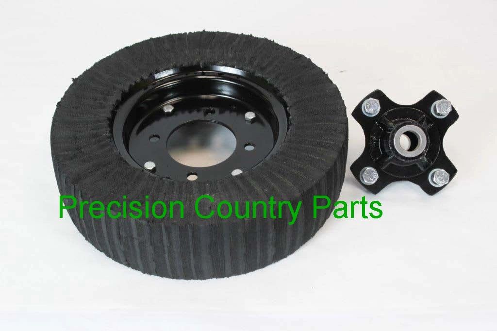 15" Laminated Tire and Cast Iron Hub Fits 1" Axle